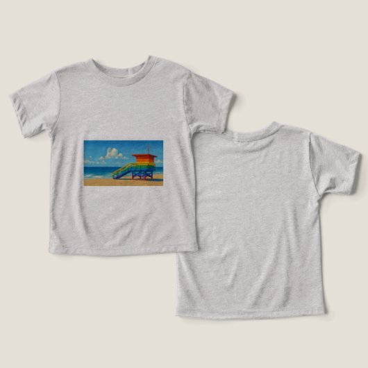 Venice Beach Rainbow Lifeguard Stand (Ontwerp Voorkant & Achterkant)