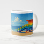 Venice Beach Rainbow Lifeguard Stand Grote Koffiekop (Voorkant rechts)