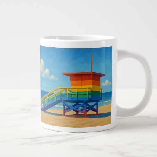 Venice Beach Rainbow Lifeguard Stand Grote Koffiekop (Rechts)
