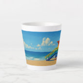 Venice Beach Rainbow Lifeguard Stand Latte Mok (Voorkant)