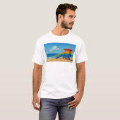 Venice Beach Rainbow Lifeguard Stand T-shirt (Voorkant volledig)