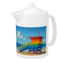 Venice Beach Rainbow Lifeguard Stand