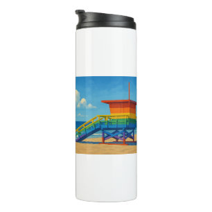 Venice Beach Rainbow Lifeguard Stand Thermosbeker