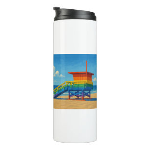 Venice Beach Rainbow Lifeguard Stand Thermosbeker