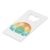 Venice Beach Retro Creditkaart Flessenopener (Achterkant Gekanteld)