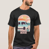 Venice Beach Retro Pastel Kleuren Zon & Surfen Van T-shirt (Voorkant)