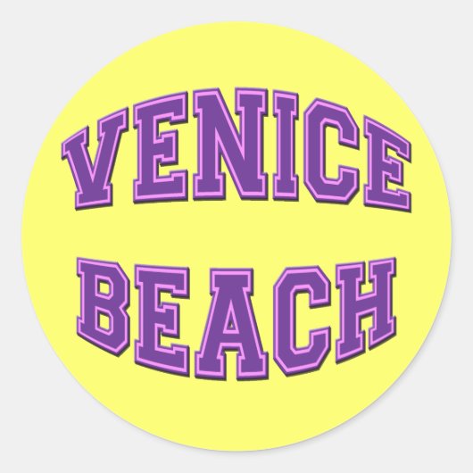 VENICE BEACH RONDE STICKER (Voorkant)