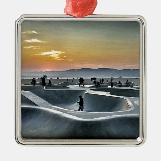 Venice Beach Skateboard Park Metalen Ornament (Voorkant)