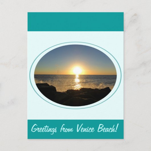 Venice Beach Sunset 2 Briefkaart (Voorkant)