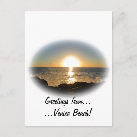 Venice Beach Sunset 2 Briefkaart (Voorkant)