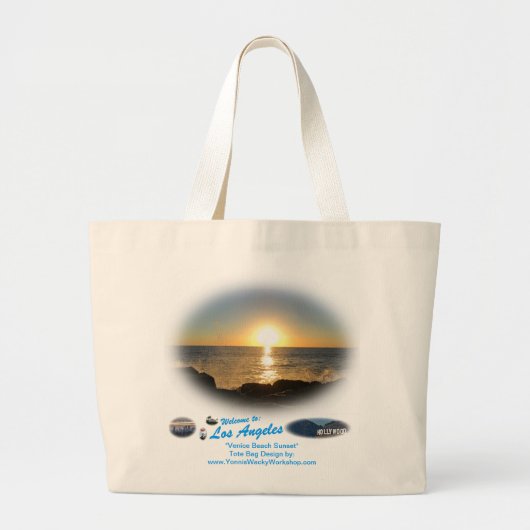 Venice Beach Sunset 2 Grote Tote Bag (Voorkant)