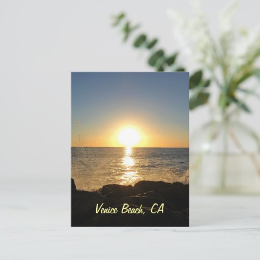 Venice Beach Sunset Briefkaart (Staand voorkant)