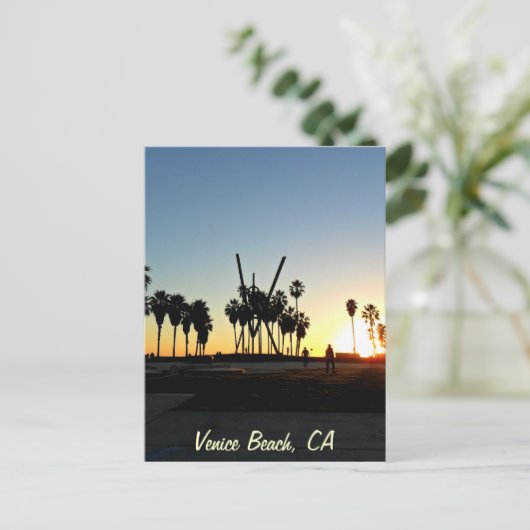 Venice Beach Sunset Briefkaart (Staand voorkant)