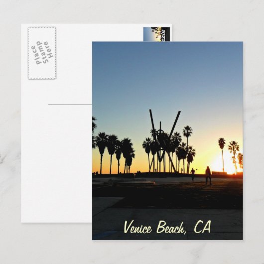 Venice Beach Sunset Briefkaart (Voorkant / Achterkant)