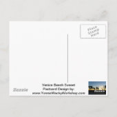Venice Beach Sunset Briefkaart (Achterkant)