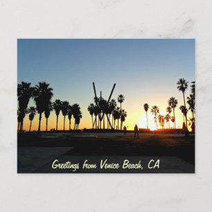 Venice Beach Sunset Briefkaart