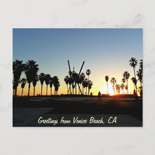 Venice Beach Sunset Briefkaart (Voorkant)
