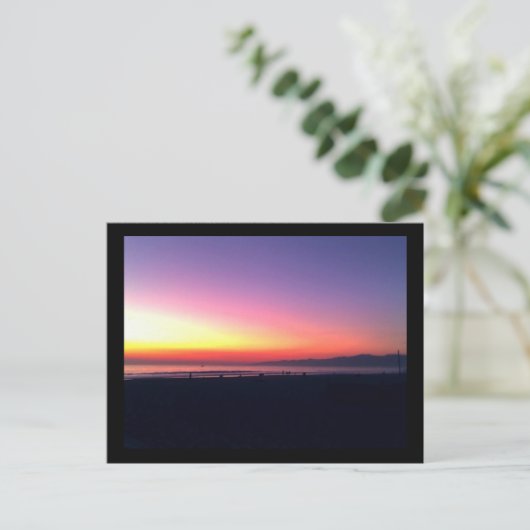 Venice Beach Sunset Briefkaart (Staand voorkant)
