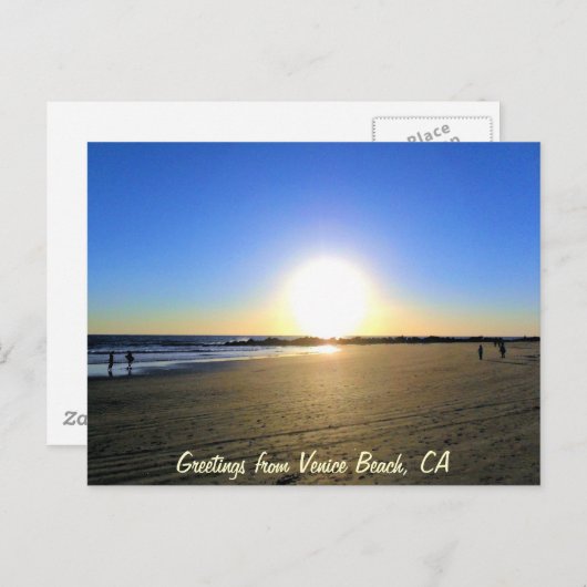 Venice Beach Sunset Briefkaart (Voorkant / Achterkant)