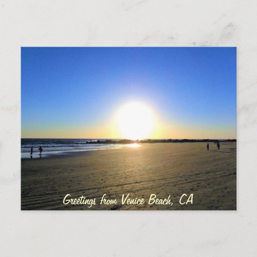 Venice Beach Sunset Briefkaart (Voorkant)