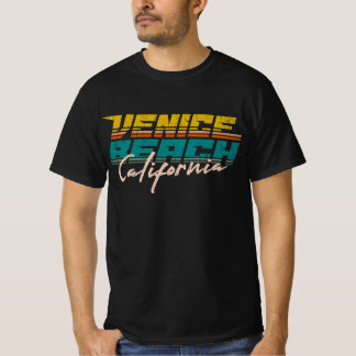 Venice Beach  sunset retro 80 jaren tachtig T-shirt
