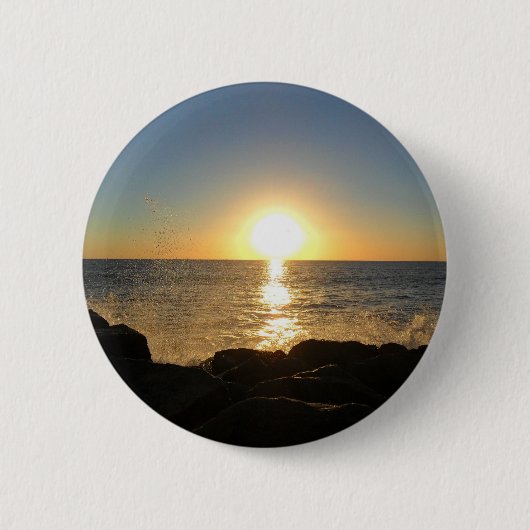Venice Beach Sunset Ronde Button 5,7 Cm (Voorkant)