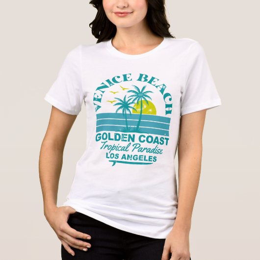 Venice Beach Sunset - Tropisch paradijs Tri-Blend Shirt (Voorkant)