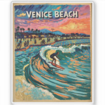 Venice Beach Surf California Vintage Krachtige Kle