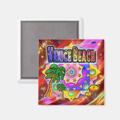 Venice Beach Tropical Friends Magnet (Voorkant / Achterkant)