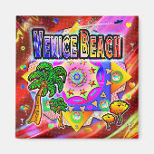 Venice Beach Tropical Friends Magnet (Voorkant)