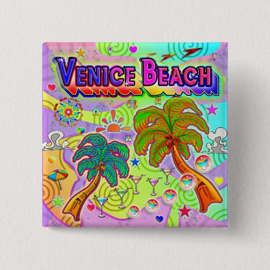 Venice Beach Vacation Target Button (Voorkant)