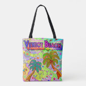 Venice Beach Vacation Target Canvas tas (Achterkant)