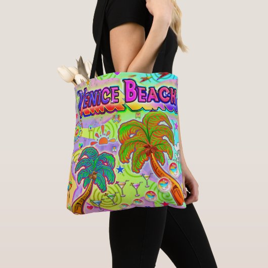 Venice Beach Vacation Target Canvas tas (Dichtbij)