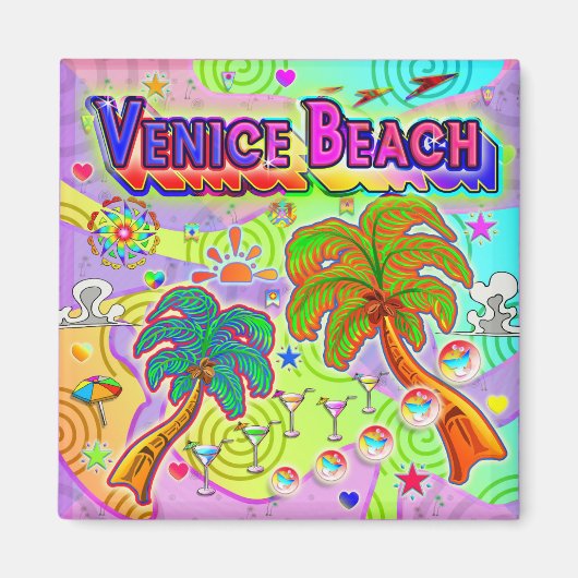 Venice Beach Vacking Target Magnet (Voorkant)
