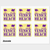 Venice Beach Vierkante Sticker (Vel)