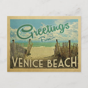 Venice Beach Vintage Reis Briefkaart