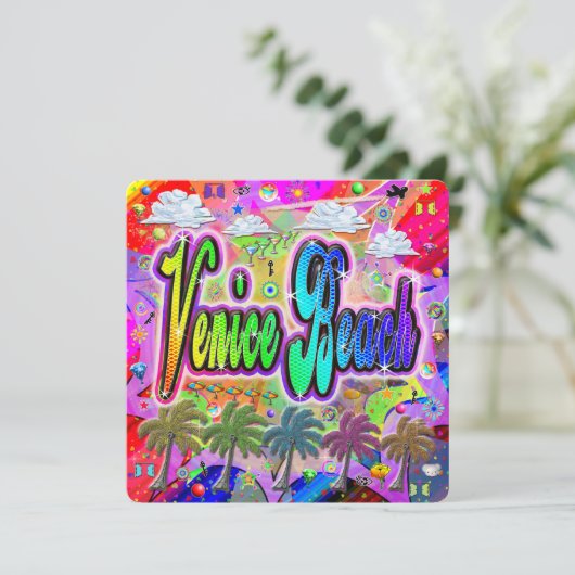 Venice Beach Vista Express Vakantie Kaart (Staand voorkant)