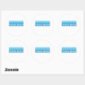 Venice Beach Waves Ronde Sticker (Vel)