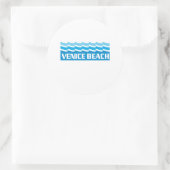 Venice Beach Waves Ronde Sticker (Tas)