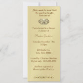 Venice Blauwgroen Masquerade Bridal Shower Uitnodi Kaart (Achterkant)