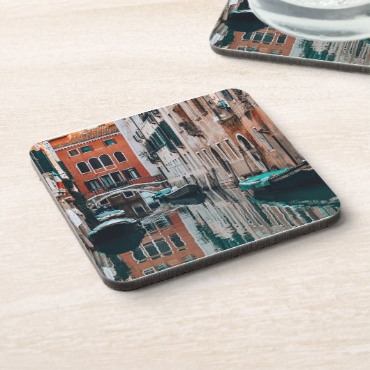 Venice Boats Bier Onderzetter (Linkerzijde)