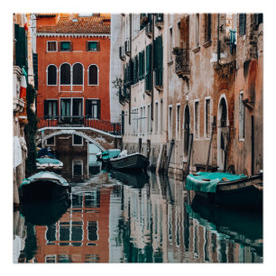 Venice Boats Perfect Poster