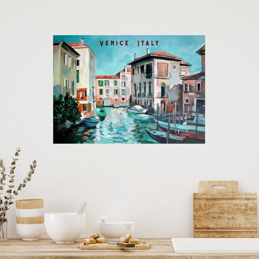Venice Boats Poster (Keuken)
