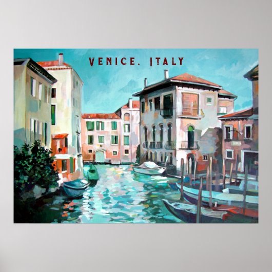 Venice Boats Poster (Voorkant)