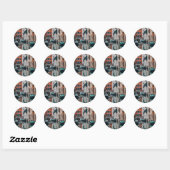 Venice Boats Ronde Sticker (Vel)