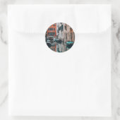 Venice Boats Ronde Sticker (Tas)