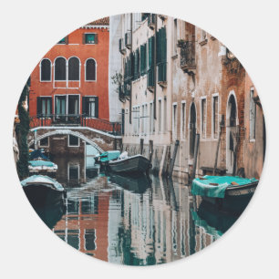 Venice Boats Ronde Sticker