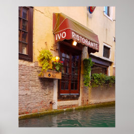 Venice Canal Architecture Ristorante Street Poster