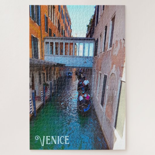 Venice Canal Gondolas Covered Skywalk Palazzos Legpuzzel (Verticaal)