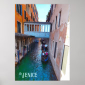Venice Canal Gondolas Covered Skywalk Palazzos Poster (Voorkant)